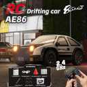 1/64 Scale Drift RC Car, 2.4Ghz Mini Sports Car, 4WD RC Truck Model Toys, Full Proportional, with Replaceable Tires, Gift for Adults and Kid