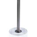 Clear Acrylic End Table,Side Table,Brushed Silver Metal,Round,for Office, Living Room and Bedroom,Easy Assembly,12x12 inch21.3 inch high