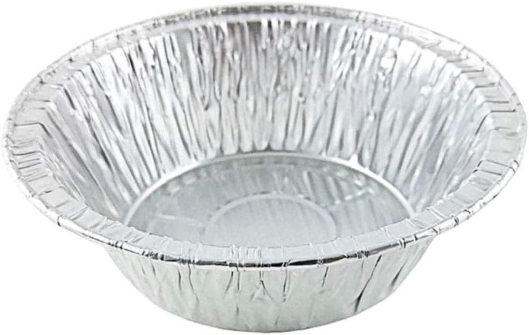 Durable Packaging 5 3/4" Deep Aluminum Foil Chicken Meat/Pot Pie Pan 50/Pk -Disposable Baking Tins (Pack of 50)