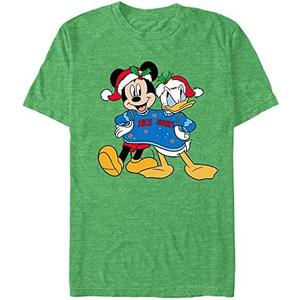 Disney Men's Mickey & Friends Christmas Nice and Naughty Donald and Mickey T-Shirt, XL