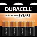 Duracell Coppertop 9V Battery, 4 Count (Pack of 1), Long-lasting All-Purpose Alkaline 9V Batteries for Household and Office Devices