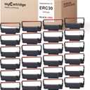 myCartridge 24 Pack ERC30 ERC-30 ERC 30 34 38 B/R Compatible with Ribbon Cartridge Used with Epson ERC30/ERC34/ERC38,TM-U220,Bixolon GRC-220BR,M188B,BTP-M300 Printer (Black and Red)