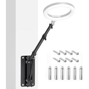 Wall Mount Boom Arm, 51inch/130cm Adjustable Triangle Wall Mounted Support 180 Rotation Save Space Stands for Photographic Apparatus Studio Light, Strobe Flash, Softbox, Umbrella