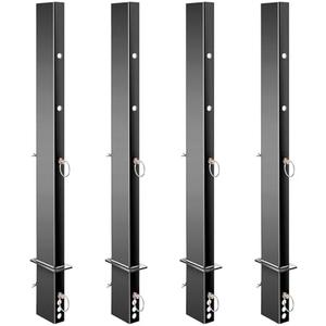 TOPTGO 30" Trailer Pipe Stake, 4 Pack Heavy-Duty Adjustable C Channel Pipe Stakes for Flatbed Trailer Hauler