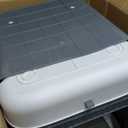 Foldable Cat Litter Box, Fully Enclosed Litter Box with Lid, Covered Kitty Kitten Litter Boxes Enclosure with Scoop, Odor Control, Easy to Clean, 3 Modes for Cat up to 12 lbs(White&Grey)