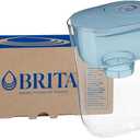 Brita Small 6 Cup Water Filter Pitcher, 1 BritaPlus Filter, Metro, Stone Blue 