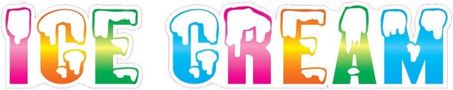 Custom Food Truck Decals Ice Cream Snow Design Food and Beverage Concession Concession Sign 10 in on Longest Side Design Only