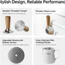 HIBREW H10Plus - Programmable Espresso Machine - 58mm Portafilter in Stainless Steel - Temperature & Cup Volume Adjustable at will - With Intelligent Display Screen & Pressure Gauge.