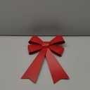 SIQITECHNO Metal Christmas Red Bow Wall Decoration Hanging Xmas Red Bow for Wreath Christmas Tree Topper Ornaments Outdoor Indoor Christmas Decorations for Party Front Door Porch Home