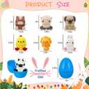 12 Pack Prefilled Easter Eggs Filled with Animal Finger Puppets for Easter Basket Stuffers Fillers, Easter Eggs Hunt, Easter Gifts for Kids, Easter Party Favors Classroom Prizes Reward
