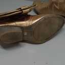 Cowboy Boots for Women Wide Calf Cowgirl Boots Pointed Toe Embroidery Stitched Fashion Western Boot Mid-Calf with Pull-on Tabs, US Size 11 (Gold)