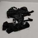 Lilosy Sexy Chain Strappy Garter Belt Women Lingerie Set Rave Outfits (Latex Black)