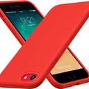 CellEver Heavy-Duty Silicone Case for iPhone SE 2022 (3rd Gen)/iPhone SE 2020 (2nd Gen)/iPhone 8/7 - Military Drop Protection, Elevated Screen & Camera Protection, Scratch-Free Interior, Bright Red