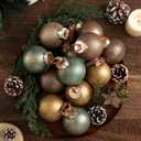 12 Pcs Neutral Textured Christmas Ball Ornaments 2.36'' Vintage Christmas Tree Decor Rustic Distressed Ornaments with Loop Shatterproof Hanging Ball for Farmhouse Xmas Decor (Nostalgic Color)