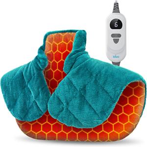 iDOO Graphene-Infused Heating Pad for Neck Shoulders and Back, Mothers Day Gifts for Mom, Birthday Gifts for Women Men Elderly, FSA Eligible Items Only List, Weighted Heat Pads for Pain Relief