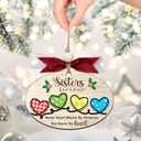 2 x Sister Ornaments 2025 Christmas  Wooden Christmas Ornament for Big Sister or Sister in Law  Sentimental Gift with I Love You Forever Quote  Cute Holiday Keepsake for Women, Girls (B62)
