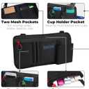 ZHCHG Wheelchair Side Bag with Cup Holder, Wheelchair Armrest Pouch Accessories for Walker, Rollator, Electric Scooter Wheelchairs, Ideal Gift for Mother's Day & Father's Day
