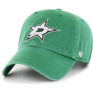 47 NHL Team Color Alternate Primary Logo Clean Up Adjustable Cap Dad Hat, Adult (One Size, Dallas Stars - Green)