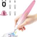 YOFIGO Electric Diamond Painting Pen,Wireless Art Pen for Diamond Painting with 3 Adjustable Suction Levels, Professional Diamond Art Pen with Magnetic Charging Base, Tool for DIY Craft(Pink)