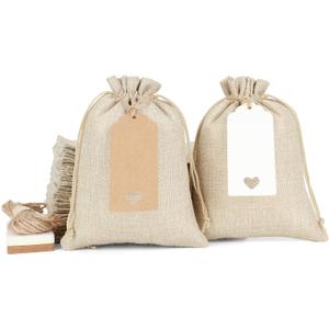 Tapleap 5x7 Burlap Bags with Drawstring - 30Pcs Gift Bags for Wrapping Easter Favors, DIY Craft, Candles, Souvenirs, For Birthday, Gathering, Customers, Small Business (Original)