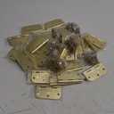 Door Hinges Satin Brass - 36 Pack Gold Door Hinges 3.5 Inch Rounded Interior Door Hinge with 5/8" Radius - 3 1/2 Inches Brushed Brass Hinges for Residential Standard Doors