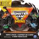Monster Jam, Official Mini Collectible Monster Trucks 5-Pack with 1 Mystery Truck, 1:87 Scale