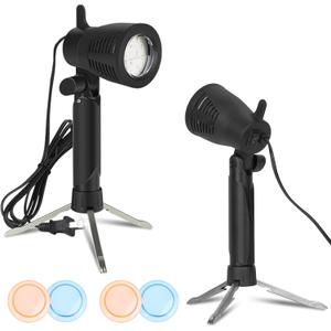 EMART Photography LED Continuous Light Lamp 5500K Portable Camera Photo Lighting for Table Top Studio - 2 Sets