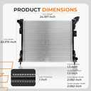 Autoexact Radiator for 2008-2016 Chrysler Town & Country, for 2008 Chrysler Voyager, Engine Radiator for 2008-2020 Dodge Grand Caravan, for 2009-2014 Volkswagen Routan/ 2012-2015 Ram C/V/Dodge Atos