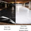Crawl Space Vapor Barrier Kit 10 ft x 100 ft, 10 Mil Thick Plastic Sheeting with 2 in x 65 ft Sealing Tape, Black & White Poly Film for Crawlspace Encapsulation & Ground Moisture Control