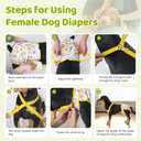 3 Pack Washable Dog Diapers Female with Suspenders Diaper for Dogs Reusable Dog Diapers Dog Period Panties for Doggie in Cycle (Small)
