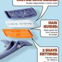 BRO SHAVER 3.0 +6 Blades, Back Shaver for Men (DIY) Back & Body Hair Trimmer. Shave Wet or Dry. Uses Double Edge Razor Blades. Ergonomic Handle, Includes Blades