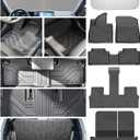Floor Mats for 2027 Kia Telluride Gas Only (Not for Hybrid) 7&8 Seater TPE Custom Car Floor Mats Full Set Trunk Mat with Backrest Mat All Weather 2027 Kia Telluride Accessories