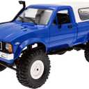 The perseids RC Rock Crawler WPL C24 RTR 1/16 Pickup Trucks Blue with LED Lights 2.4Ghz 4x4 Off-Road RC Semi Trucks All Terrain Car, RC Crawler Remote Control Truck for Adults