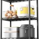 HOMEFORT 5-Tier Wire Shelving 5 Shelves Unit Metal Storage Rack Durable Organizer Perfect for Pantry Closet Kitchen Laundry Organization in Black