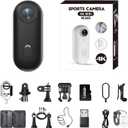 Treklon POV Camera, Treklon 4s Body Camera, Waterproof Sports, 150 Min Battery for POV Capture, Cycling, Pet Walking and Outdoors Activities (Black-4K, 128GB)