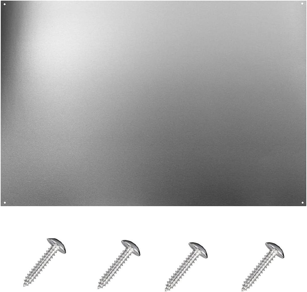24 x 30-inch Reversible Stainless Steel Backsplash for Kitchen wallSplatter Guard and Cooking Shield Range Hood Accessories to Keep Kitchen Clean Four Pre Drilled Holes for Easy Installation