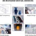 3Pack Clear Plastic Handbag Storage Organizer for Closet, Acrylic Display Case for Handbag and Purse, Purse Organizer for Closet with Magnetic Door for Book, Toys, Hat