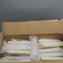 Tandefio 4 Set 5 Arm Gold Candelabra Table Centerpiece with LED Candle 26.8 Tall Acrylic Candle Holder with Lampshades Fit 0.8 for Wedding, Church, Dinner, Birthday, Christmas, Party, Halloween