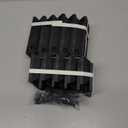 Goovilla Deck Railing Bracket Connectors, 2x4 Brackets for Railing Wood Lumber Post, 20 PCS Sturdy Nylon Deck Rail Bracket with 120 PCS Coating Screws for Wooden Stair Fence Railings Handrail, Black