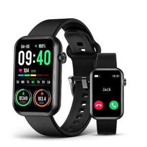 EGQINR Smart Watch with Call (Answer/Make), 24/7 Heart Rate, SpO2 & Blood Pressure Monitor, 1.7" HD Touch Screen Fitness Tracker with 114 Sports Modes, Sleep Tracker, Waterproof Activity Watch for Men Women - Black