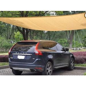 Sun Shade Sail Canopy, 1820 Large Rectangle Shade Cloth Outdoor Cover Sand Color - Sunshade Fabric UV Block Awning Shelter for Patio Backyard Garden Carport