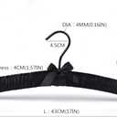 17 Inch 10 Pack Extra Large Anti Slip Satin Padded Hanger No Bumps for Coats, Sweaters,Bridal Wedding Dress Pack of 10 (Black, 10)