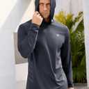 NORTHYARD Men's UPF 50+ Long Sleeve Hoodie Shirts Sun Protection Fishing Swim Beach Lightweight Quick Dry UV SPF Rash Guard (M)