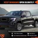 Rain Guards Fit for Chevy Silverado/GMC Sierra 1500 Crew Cab 2019-2026, Tape-on Durable Side Window Wind Deflectors & Visors 2019-2026 Silverado/Sierra 2500HD 3500HD Crew Cab Rain Guard Black 4 PCS