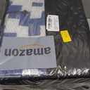 OLANLY Waterproof Outdoor Rug 6x9 ft, Outdoor Plastic Straw Rug for Camping, RV Mat Outside, Outdoor Carpet for Porch, Deck, Backyard, Balcony, Picnic, Blue & White