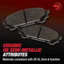 Raybestos R-Line Automotive Replacement Rear Ceramic Brake Pad Set for Select Hyudnai, Kia (MGD1544CH)
