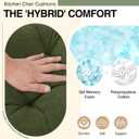 20x20 in Extra Large Dining Room Chair Seat Cushions for Kitchen Wicker Chairs Pads 2 Pack with Ties Indoor Non Slip Memory Foam 3 inches Thick Wide Modern Tufted Cushion Green