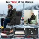 Suteck Extra Wide Heated Stadium Seats with Back Support 2 Pack, Portable Sofa Style Bleacher Chair with Back and Cushion, Armrest, Ideal for Outdoor Stadiums and Events -23" Wide