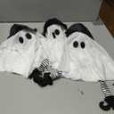 3 Pack Halloween Hanging Ghosts,Halloween Decorations Outdoor,19 inch Light Up Hanging Ghost with Witch Hat for Yard Patio Garden Tree