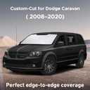 EcoNour Windshield Sunshade Compatible for Dodge Caravan 2008-2018 2019 2020, (Not for Dodge Grand Caravan) Sun Visor for Front Window Sun Shade Cover, UV Heat Protector, Car Accessories